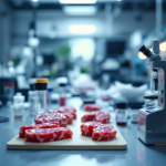 Immagine di carne coltivata in un laboratorio italiano