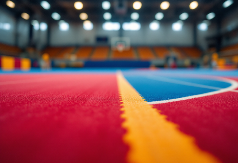 Squadra di cheerleading di Bowling Green in allenamento