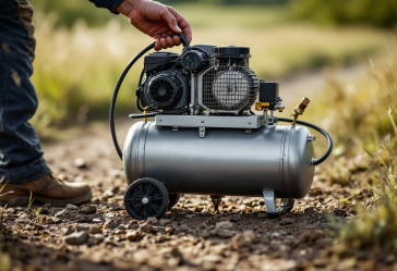 Compressore portatile in uso per diverse applicazioni