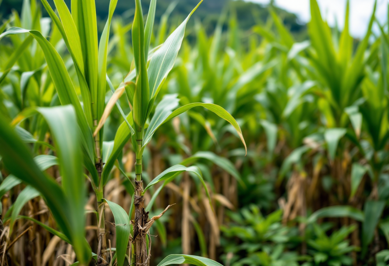 Campo di canna da zucchero in Giamaica