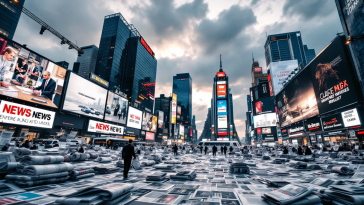 Illustrazione sull'impatto della disinformazione nell'IA