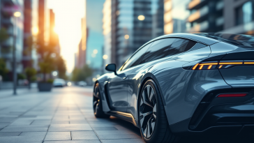 Fiat Grande Panda elettrica in un contesto urbano moderno