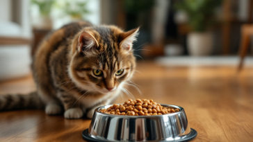 Gatto preoccupato in un ambiente domestico