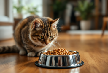 Gatto preoccupato in un ambiente domestico