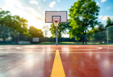 Giocatori di Green Bay e Detroit Mercy in azione