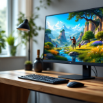 Monitor 4K da gaming con design moderno e funzionalità avanzate