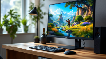 Monitor 4K da gaming con design moderno e funzionalità avanzate