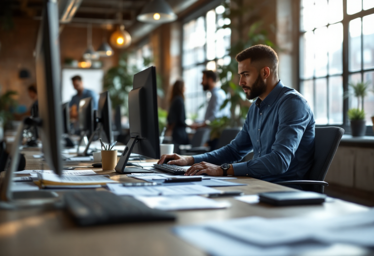 Illustrazione dell'impatto dell'intelligenza artificiale sul lavoro