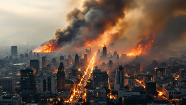 Incendi a Los Angeles con manifestazioni di estrema destra