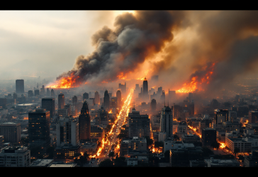 Incendi a Los Angeles con manifestazioni di estrema destra