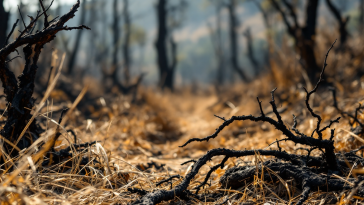 Immagine di incendi devastanti in California