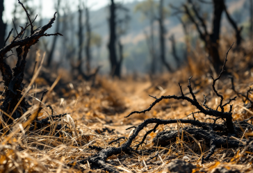 Immagine di incendi devastanti in California