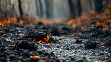 Immagine di incendi devastanti in California