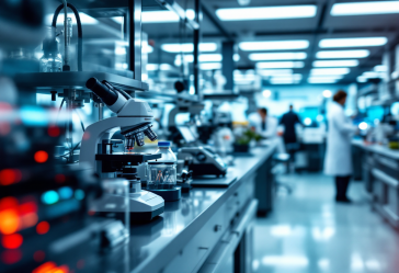 Logo della Fondazione Airc con grafica di ricerca oncologica