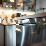 Lavastoviglie compatta in un angolo cucina moderno