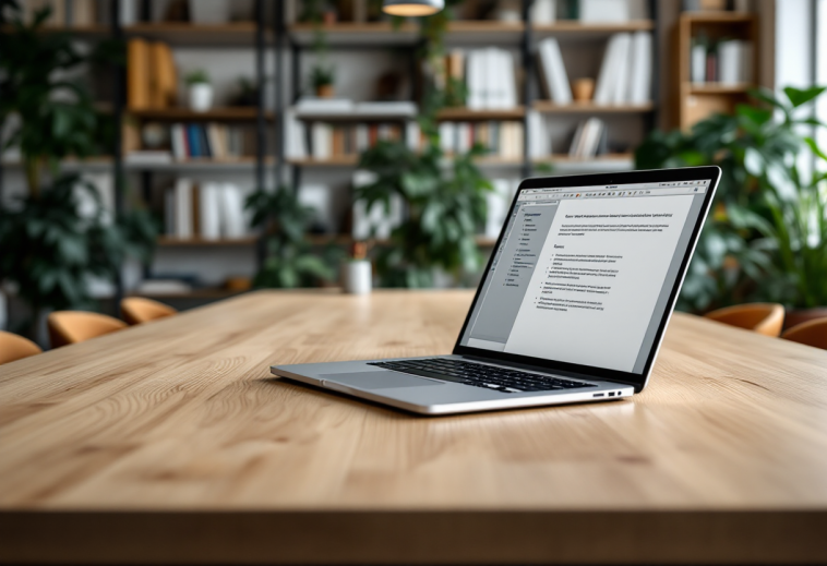 Screenshot dell'editor di documenti di Meta AI