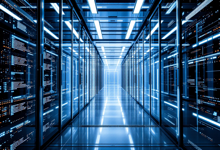 Logo di Meta con simboli di intelligenza artificiale