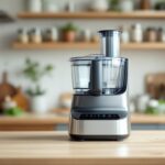 Tritatutto elettrico in uso per preparare ingredienti