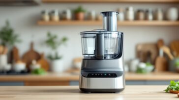 Tritatutto elettrico in uso per preparare ingredienti