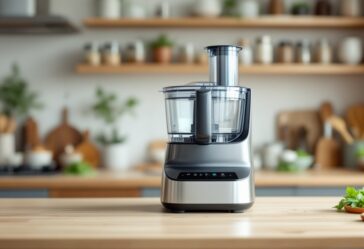 Tritatutto elettrico in uso per preparare ingredienti