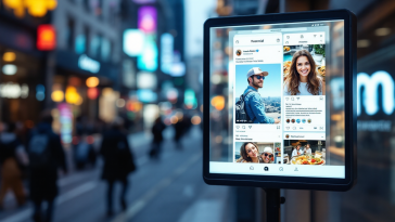 Immagine che mostra la nuova griglia del profilo Instagram