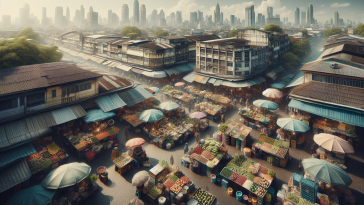 Scorcio di Philadelphia con riferimenti a Rocky e cultura italiana