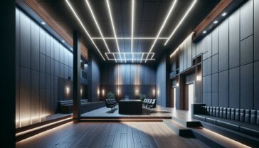 Immagine di una simulazione di realtà virtuale in aula