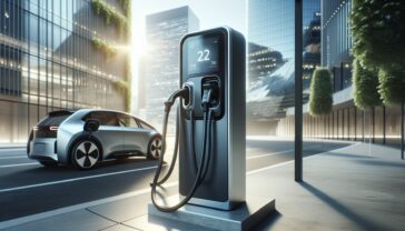 Stazione di ricarica elettrica per veicoli sostenibili