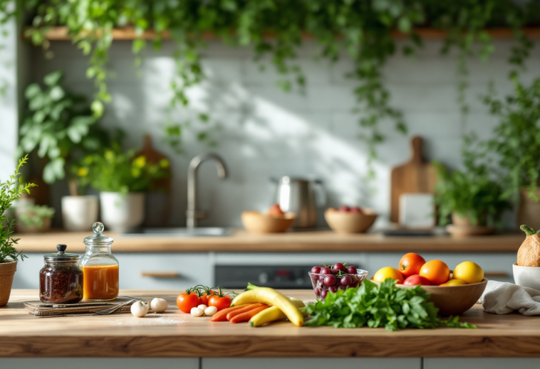 Piatto gourmet vegetariano in un ristorante moderno