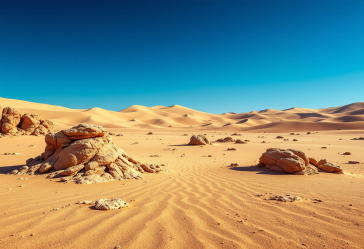 Immagine di un pianeta desertico con potenziale vita