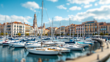 Panorama di Marsiglia con il mare e la città