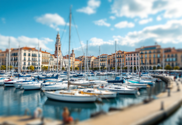 Panorama di Marsiglia con il mare e la città