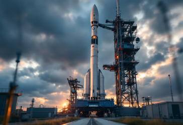 Starship in volo durante il settimo lancio spaziale