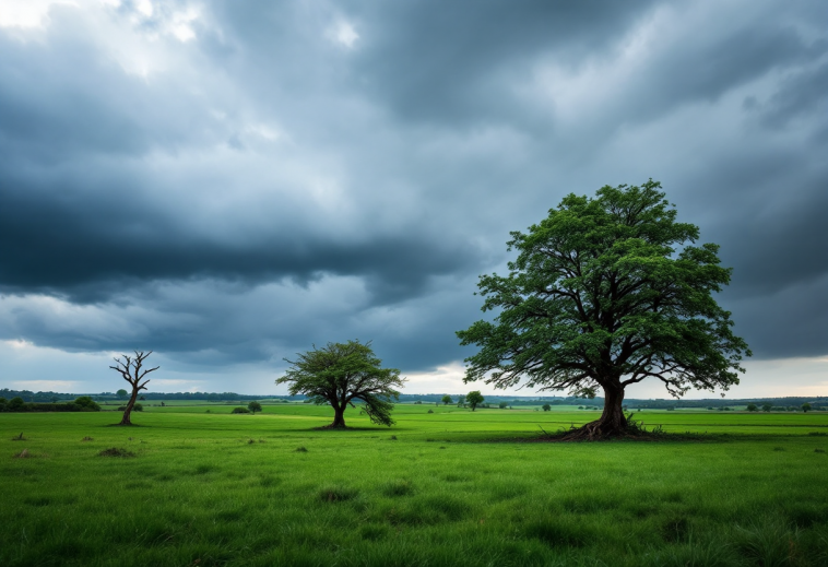 Immagine della tempesta Éowyn che colpisce l'Irlanda