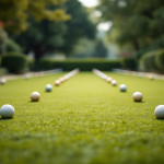 Giocatori di croquet al Green Boundary Club negli USA