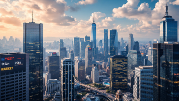 Grafico che mostra l'andamento del mercato azionario in India