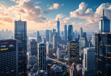 Grafico che mostra l'andamento del mercato azionario in India