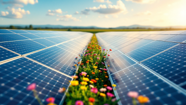 Impianto fotovoltaico che promuove la biodiversità