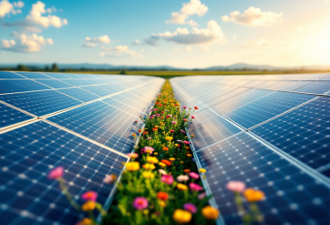 Impianto fotovoltaico che promuove la biodiversità