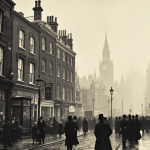 Immagine di boxe nella Londra vittoriana con elementi criminali