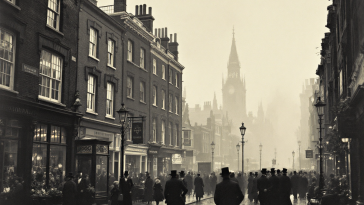Immagine di boxe nella Londra vittoriana con elementi criminali