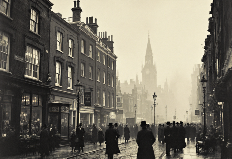 Immagine di boxe nella Londra vittoriana con elementi criminali