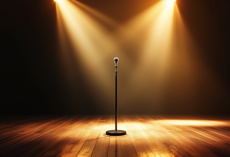 Brian Molko dei Placebo durante una performance live