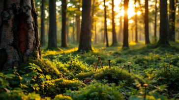 Chiodi conficcati in un albero, simbolo di inquinamento
