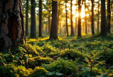 Chiodi conficcati in un albero, simbolo di inquinamento