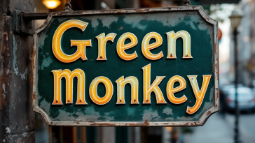 Chiusura del Green Monkey a Raleigh, simbolo commerciale