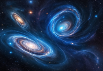 Immagine delle nuove megastrutture nell'universo