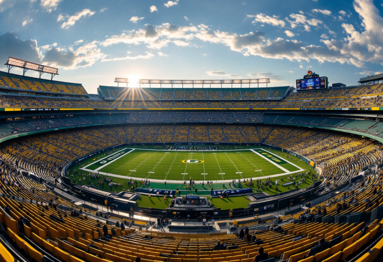 Immagine del campus del draft NFL 2025 a Lambeau Field