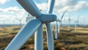Vista panoramica del parco energetico Limestone Coast North in Australia