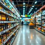 Etichette informative su bottiglie di alcolici europei